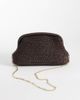 Mango Mango woven clutch purse in brown - 4