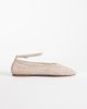 Mango Mango woven flat shoes in beige-Neutral - 1