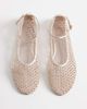 Mango Mango woven flat shoes in beige-Neutral - 2