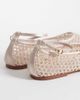 Mango Mango woven flat shoes in beige-Neutral - 4