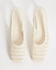 Mango Mango woven flat slingback shoes in cream-Neutral - 2