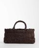 Mango Mango woven rectangle tote bag in chocolate brown - 4