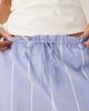 Mango Mango woven tie up shorts in light blue stripe - 3