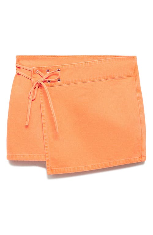 MANGO MANGO Wrap Denim Miniskirt