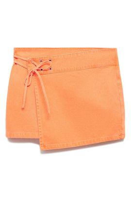 MANGO MANGO Wrap Denim Miniskirt