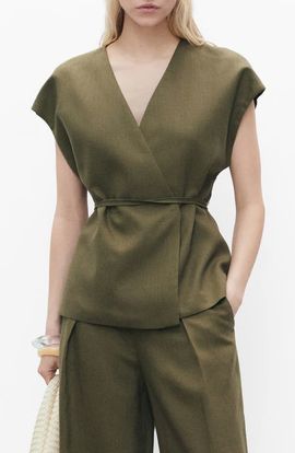 MANGO MANGO Wrap Top
