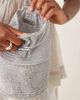 Mango Mango x Supriya Lele metallic crochet drawstring micro lantern purse in silver - 2