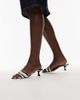 Mango Mango zebra print leather heels in black - 2