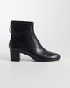 Mango Mango zip detail heeled ankle boots in black - 1