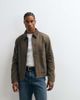 Mango Mango zip up jacket in brown - 1
