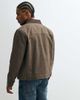 Mango Mango zip up jacket in brown - 2