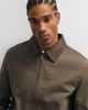 Mango Mango zip up jacket in brown - 4