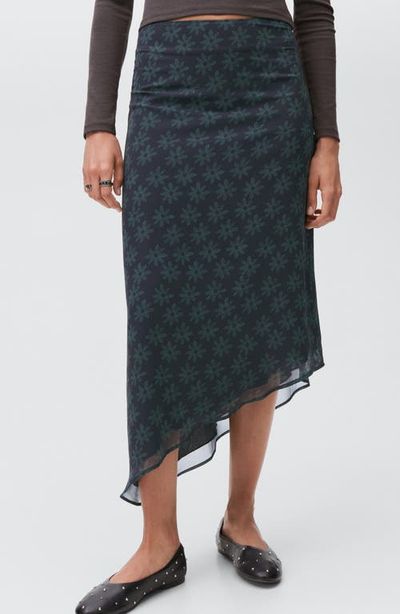 MANGO TEEN MANGO TEEN Asymmetric Floral Midi Skirt