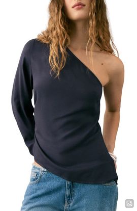MANGO TEEN MANGO TEEN Asymmetric Ruched One-Shoulder Top