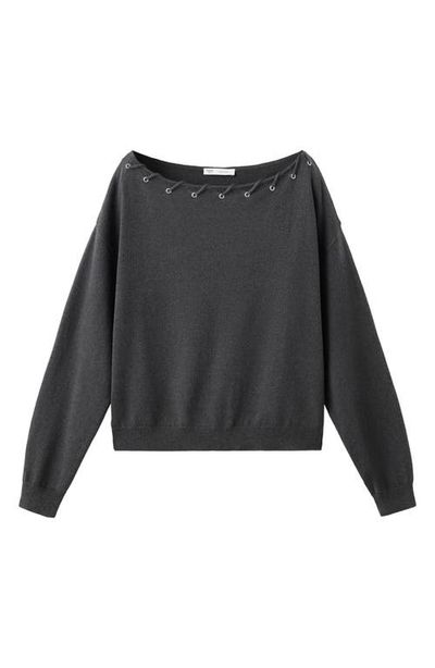 MANGO TEEN MANGO TEEN Boat Neck Lace-up Sweater