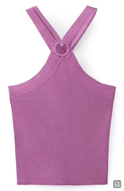 MANGO TEEN MANGO TEEN Cutout Knit Halter Top