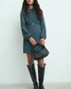 MANGO TEEN MANGO TEEN Cutout Long Sleeve Clip Dot Chiffon Dress - 2