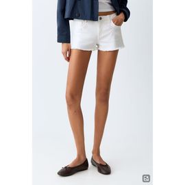 MANGO TEEN MANGO TEEN Embroidered Eyelet Detail Stretch Denim Shorts