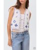 MANGO TEEN MANGO TEEN Embroidered Quilted Cotton Crop Vest - 1