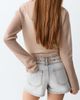 MANGO TEEN MANGO TEEN Embroidered Waist Denim Mini Shorts - 2
