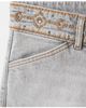 MANGO TEEN MANGO TEEN Embroidered Waist Denim Mini Shorts - 5
