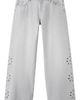 MANGO TEEN MANGO TEEN Floral Embroidered Straight Leg Jeans - 4
