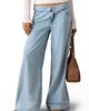 MANGO TEEN MANGO TEEN Foldover Low Rise Wide Leg Jeans - 1