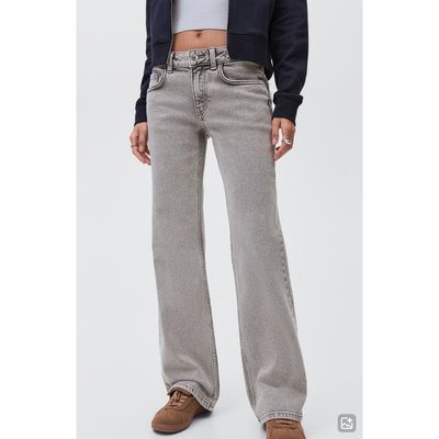 MANGO TEEN MANGO TEEN Frayed Butterfly Straight Leg Jeans