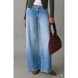 MANGO TEEN MANGO TEEN Frayed Waist Wide Leg Jeans