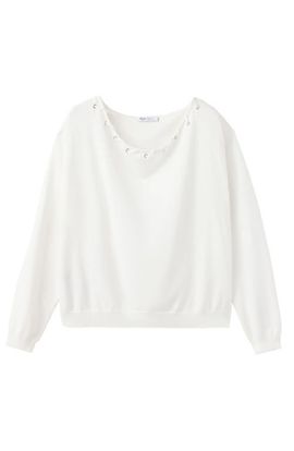 MANGO TEEN MANGO TEEN Grommet Detail Boat Neck Sweater