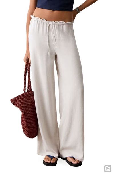 MANGO TEEN MANGO TEEN High Waist Wide Leg Pants