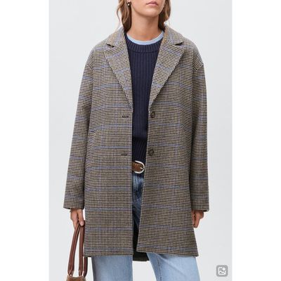 MANGO TEEN MANGO TEEN Houndstooth Longline Coat