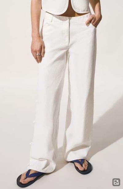 MANGO TEEN MANGO TEEN Knot Detail Straight Leg Trouser Jeans