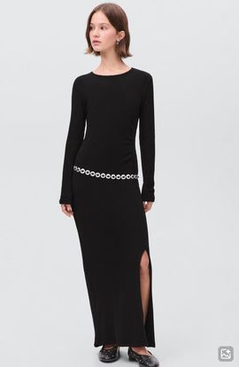 MANGO TEEN MANGO TEEN Long Sleeve Knit Midi Dress