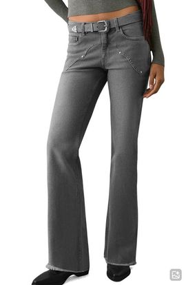 MANGO TEEN MANGO TEEN Low Rise Stud Flare Jeans