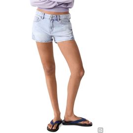 MANGO TEEN MANGO TEEN Low Rise Two-Tone Denim Shorts