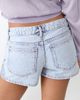 MANGO TEEN MANGO TEEN Low Rise Two-Tone Denim Shorts - 2