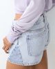 MANGO TEEN MANGO TEEN Low Rise Two-Tone Denim Shorts - 3