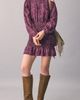 MANGO TEEN MANGO TEEN Metallic Cold Shoulder Long Sleeve Dress - 1