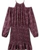 MANGO TEEN MANGO TEEN Metallic Cold Shoulder Long Sleeve Dress - 4