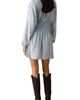 MANGO TEEN MANGO TEEN Metallic Cutout Long Sleeve Dress - 2