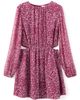 MANGO TEEN MANGO TEEN Paisley Cutout Long Sleeve Dress - 4