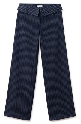 MANGO TEEN MANGO TEEN Pinstripe Low Waist Wide Leg Jeans