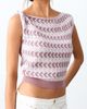 MANGO TEEN MANGO TEEN Pointelle Stripe Crop Top - 1