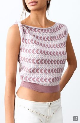 MANGO TEEN MANGO TEEN Pointelle Stripe Crop Top