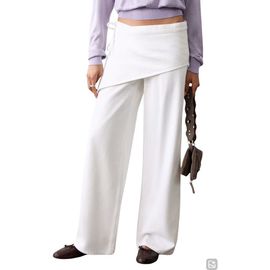 MANGO TEEN MANGO TEEN Removable Scarf Wide Leg Jeans