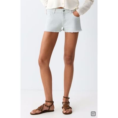 MANGO TEEN MANGO TEEN Reversible Waistband Denim Mini Shorts