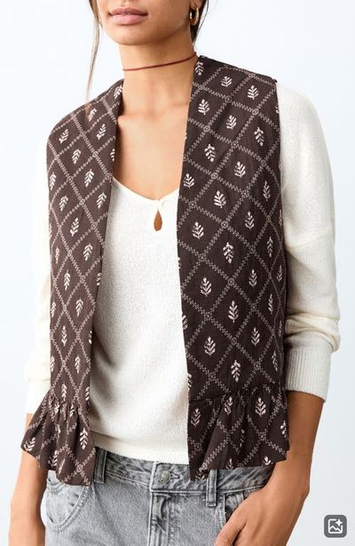 MANGO TEEN MANGO TEEN Ruffle Hem Padded Vest