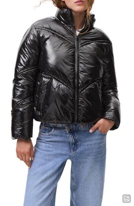 MANGO TEEN MANGO TEEN Shiny Chevron Quilted Puffer Coat