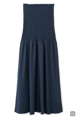 MANGO TEEN MANGO TEEN Smocked Strapless Maxi Dress